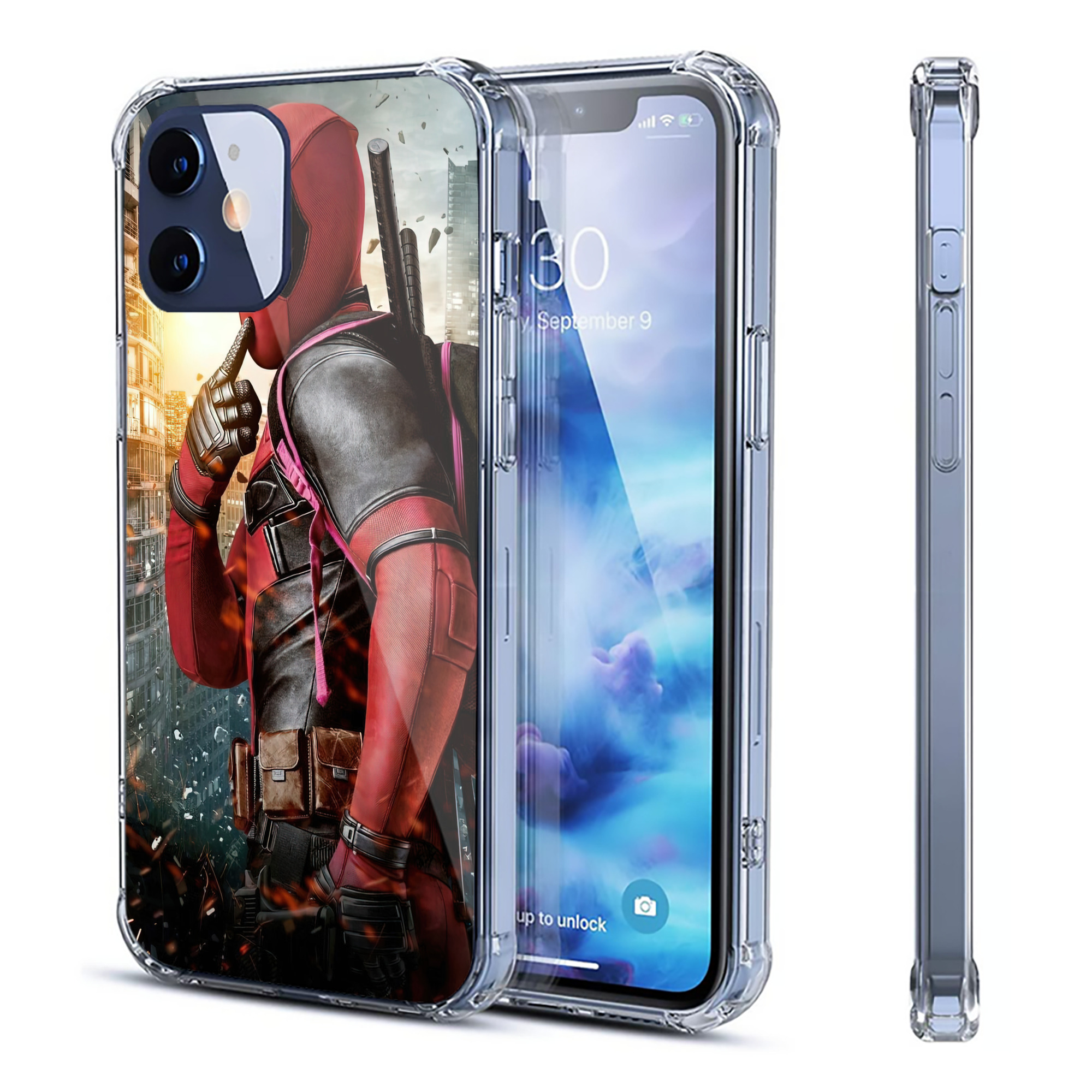 （画像用） Deadpool デッドプール 【iPhone 12シリーズ対応】透明スマホケース（クリアソフトケース）